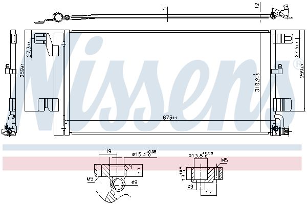 NISSENS 940752 Condenser, air conditioning