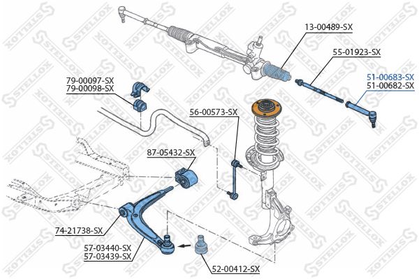 STELLOX 51-00683-SX Tie Rod End