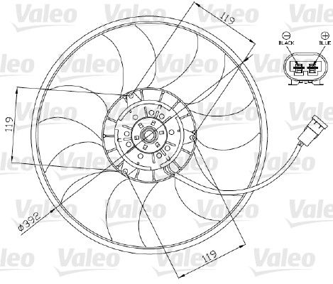 VALEO ventilátor, motorhűtés 696013