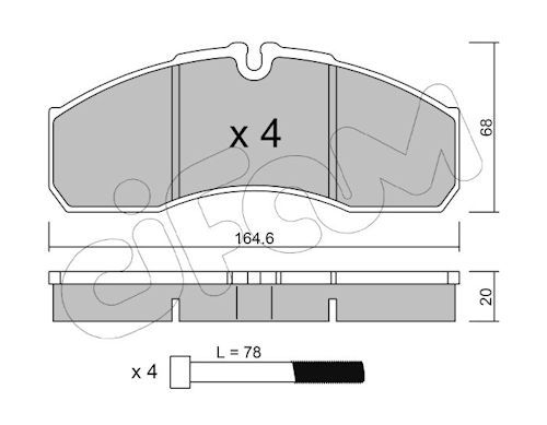 Set placute frana,frana disc 822-578-0 CIFAM