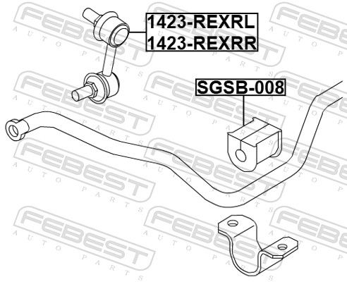 Тяга/стійка, стабілізатор, Febest 1423-REXRL