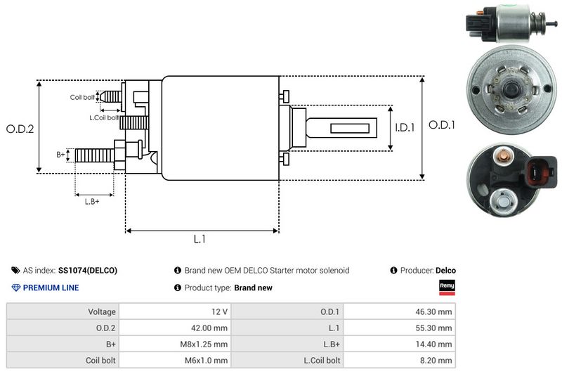 AS-PL SS1074(DELCO) Solenoid Switch, starter