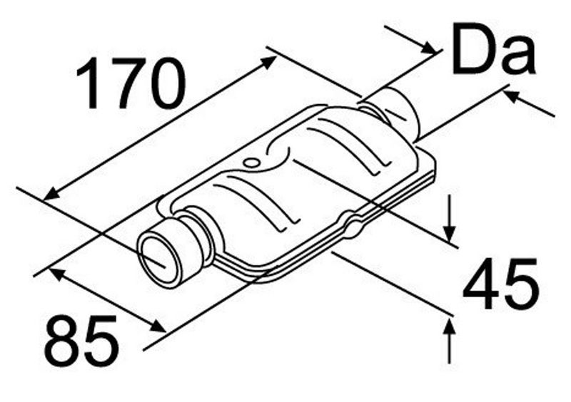 incalzitor independent autovehicul WEBASTO Exhaust silencer D22, stainless steel 1320895A