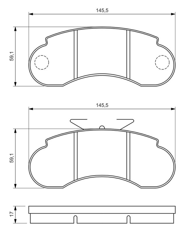 Piduriklotsi komplekt, ketaspidur, BOSCH 0 986 460 947