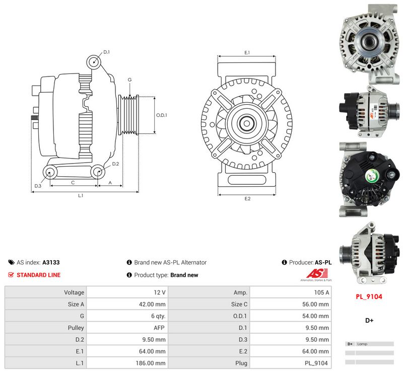 Generaator, AS-PL A3133