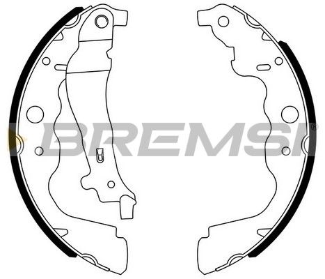 Комплект гальмівних колодок, Bremsi GF0390