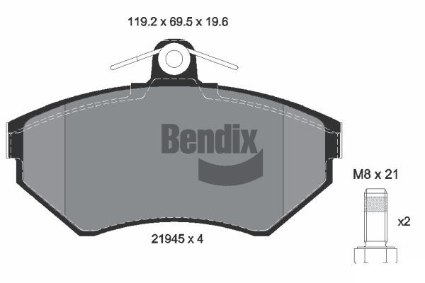 BENDIX Braking fékbetétkészlet, tárcsafék BPD1571