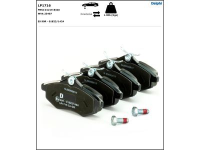 DELPHI LP1716 Brake Pad Set, disc brake