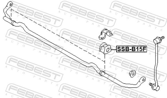 FEBEST SSB-B15F Mounting, stabiliser bar