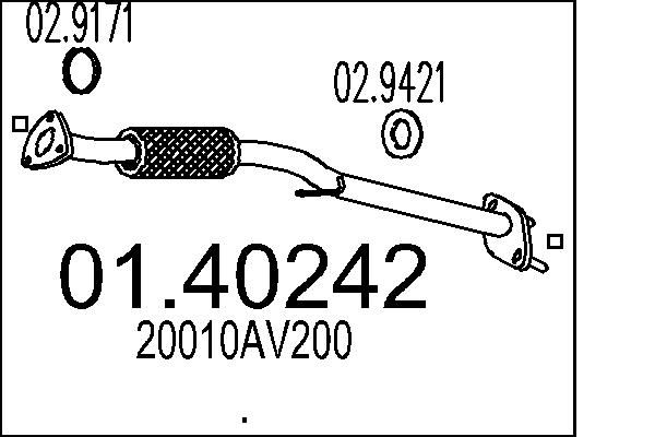 MTS kipufogócső 01.40242