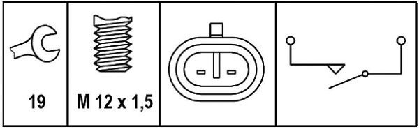 HELLA 6ZF 008 621-261 Switch, reverse light