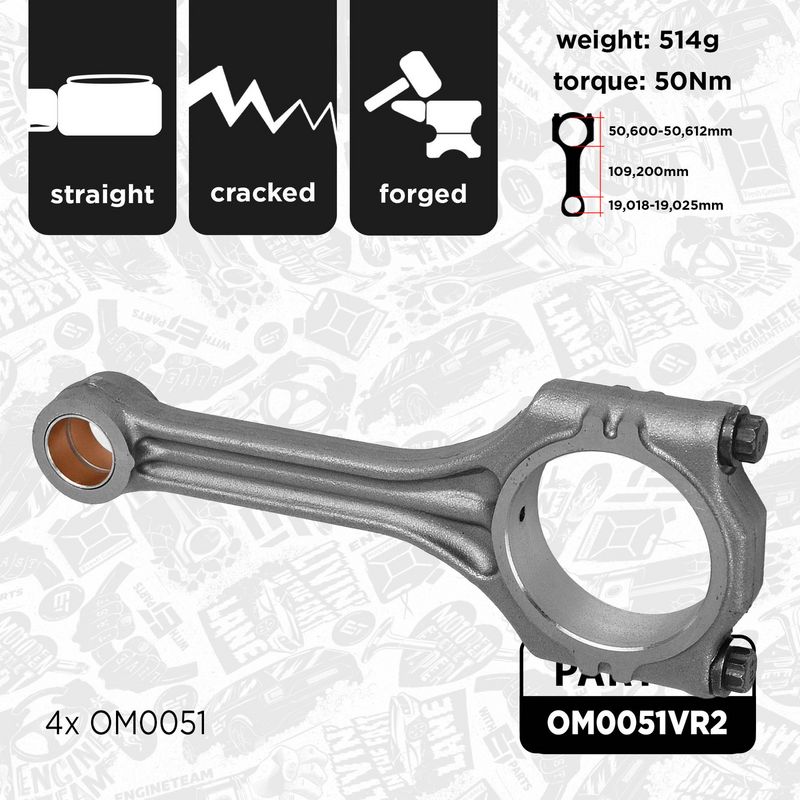 Product Image - Plunjerset - OM0051VR2 - ET ENGINETEAM