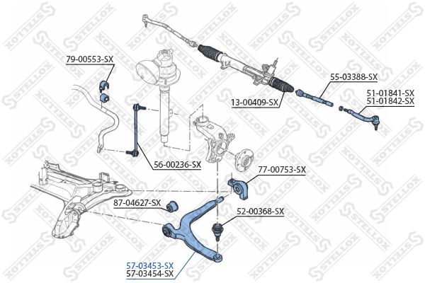 STELLOX 57-03453-SX Control/Trailing Arm, wheel suspension
