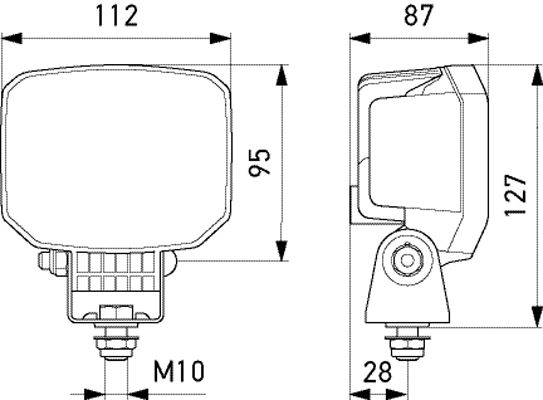 Werklamp (LED, 17/19W, 1850lm, aantal diodes: 4, hoogte: 127mm, breedte: 112mm, diepte: 66mm)