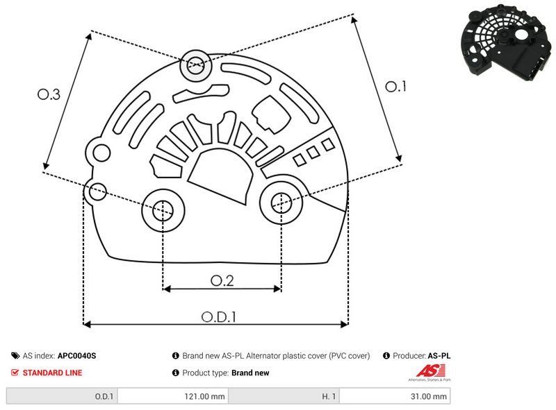 Kaitsekate, generaator, AS-PL APC0040S