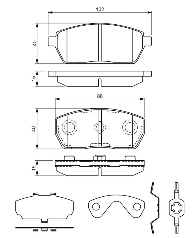 BOSCH 0986494312 Brake Pad Set, disc brake