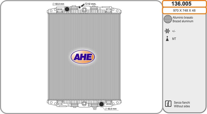 AHE 136.005 - Radiator, engine cooling