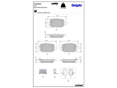 DELPHI LP5095EV - Brake Pad Set, disc brake
