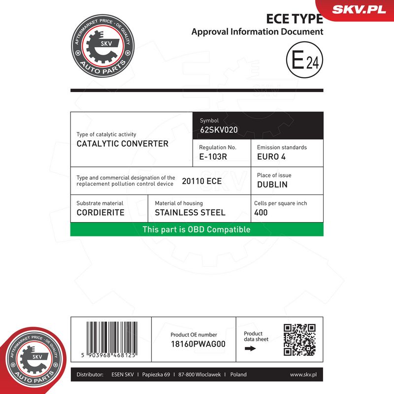 Katalüsaator, ESEN SKV 62SKV020