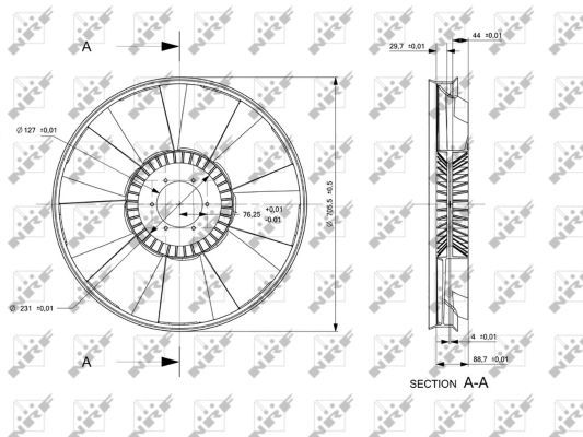 NRF 49826 Fan Wheel, engine cooling