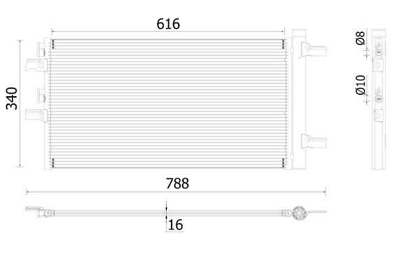Product Image - Condensor, airconditioning - AC895000P - MAHLE