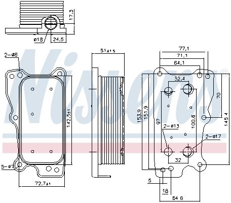 NISSENS 90783 Oil Cooler, engine oil