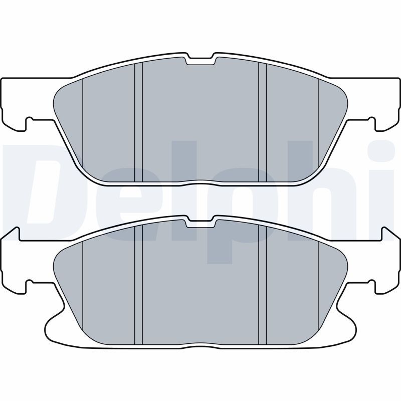 Комплект гальмівних накладок, дискове гальмо, Delphi LP3280