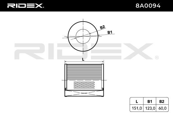 въздушен филтър RIDEX