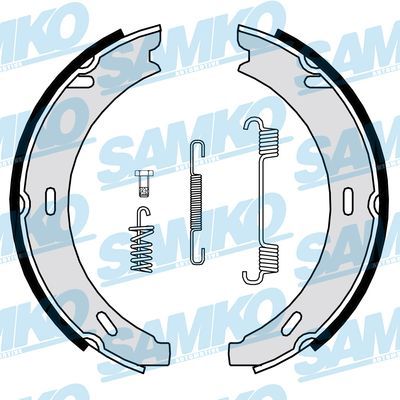 Комплект гальмівних колодок, стоянкове гальмо, Samko 84729