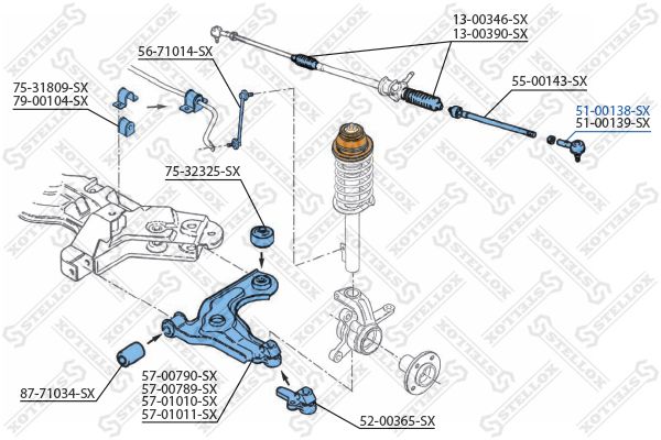 STELLOX 51-00138-SX Tie Rod End