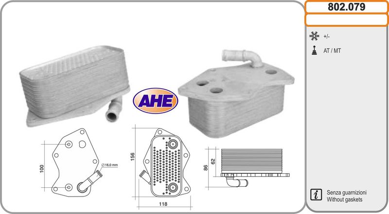 AHE 802.079 - Variklio alyvos aušintuvas
