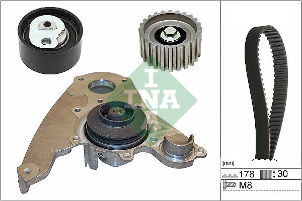 Schaeffler INA Vízpumpa + fogasszíj készlet 530 0232 30