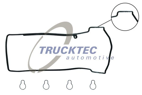 Комплект ущільнень, кришка голівки циліндра, Trucktec Automotive 02.10.119