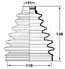 Borg & Beck cv joint boot kit - BCB6057