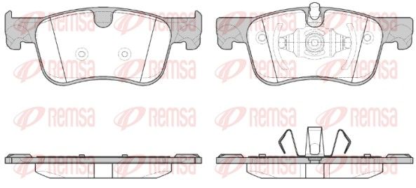 Комплект гальмівних накладок, дискове гальмо, Remsa 1580.00