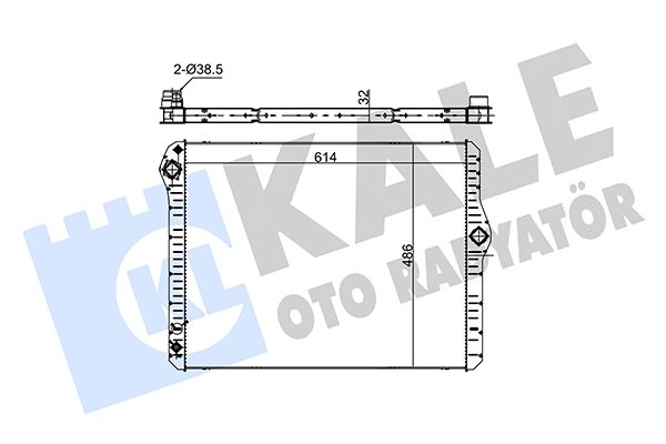 KALE BMW радіатор охолодження 5 F10 523/528/530i,7 F01 3.0