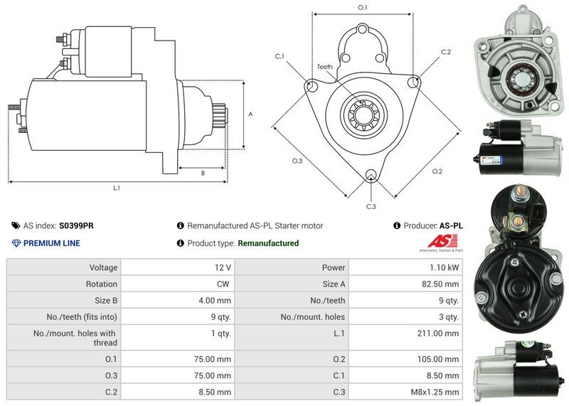 AS-PL S0399PR Starter