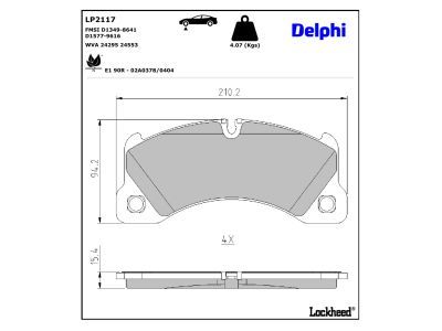 DELPHI LP2117 Brake Pad Set, disc brake