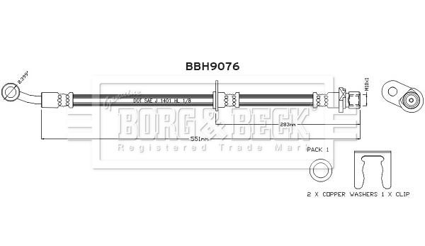 BORG & BECK fékcső BBH9076