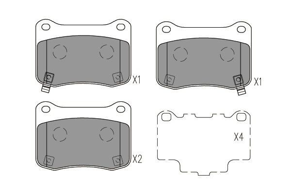 Kavo Parts Stabdžių trinkelių rinkinys, diskinis stabdys