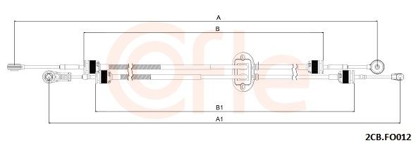 Тросовий привод, коробка передач, Cofle 2CB.FO012