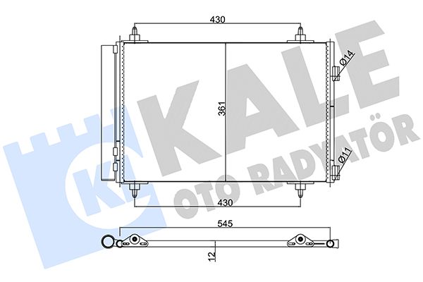 Конденсатор, система кондиціонування повітря, Kale Oto Radyatör 377900