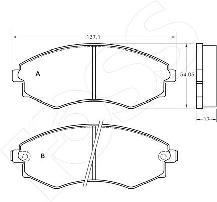 1-GNC R-494 - Brake Pad Set, disc brake