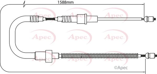 APEC Cable Pull, parking brake CAB1404