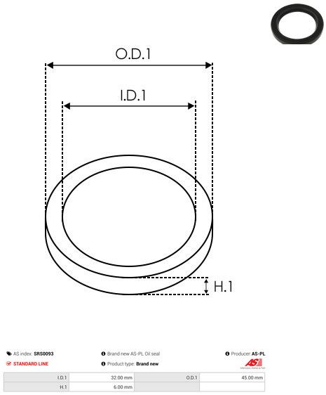 AS-PL SRS0093 Repair Set, alternator