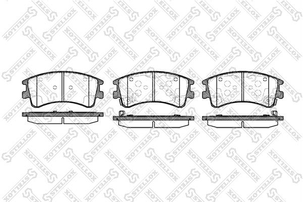 Комплект гальмівних накладок, дискове гальмо, Stellox 981002B-SX