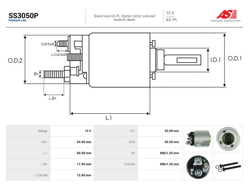 Magnetlülitus, starter, AS-PL SS3050P