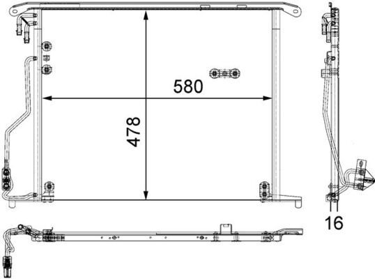 Конденсатор, система кондиціонування повітря, Mahle AC334000S