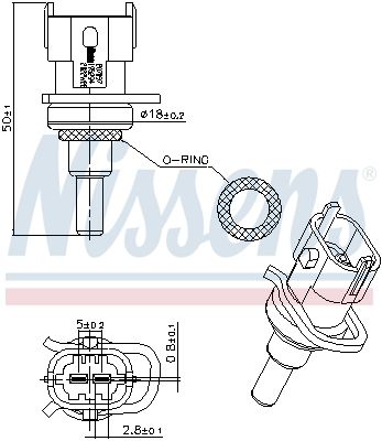 NISSENS 207097 Sensor, coolant temperature