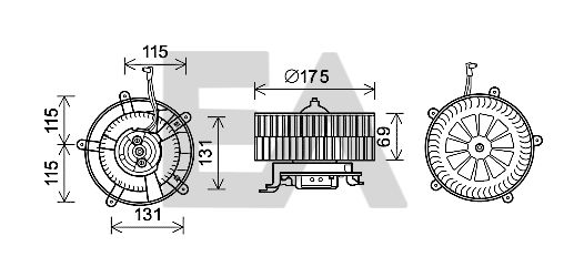EACLIMA 42A07007 - Electric Motor, interior blower
